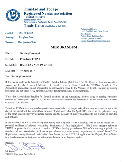 Nursing Personnel TTRNA is here for you