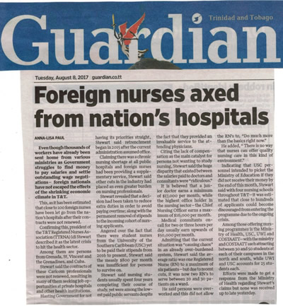 Foreign nurses axed