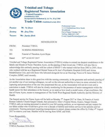 Funeral of Theodora Ayers Rojas