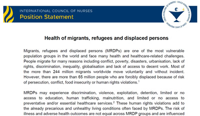 Health of migrants refugees and displaced persons1
